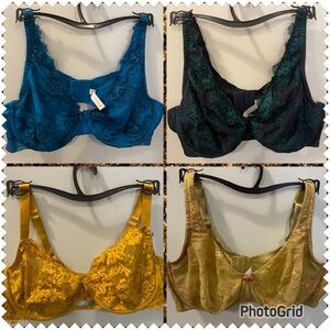 Lane Bryant Cacique Bras 4 piece Lot 46C